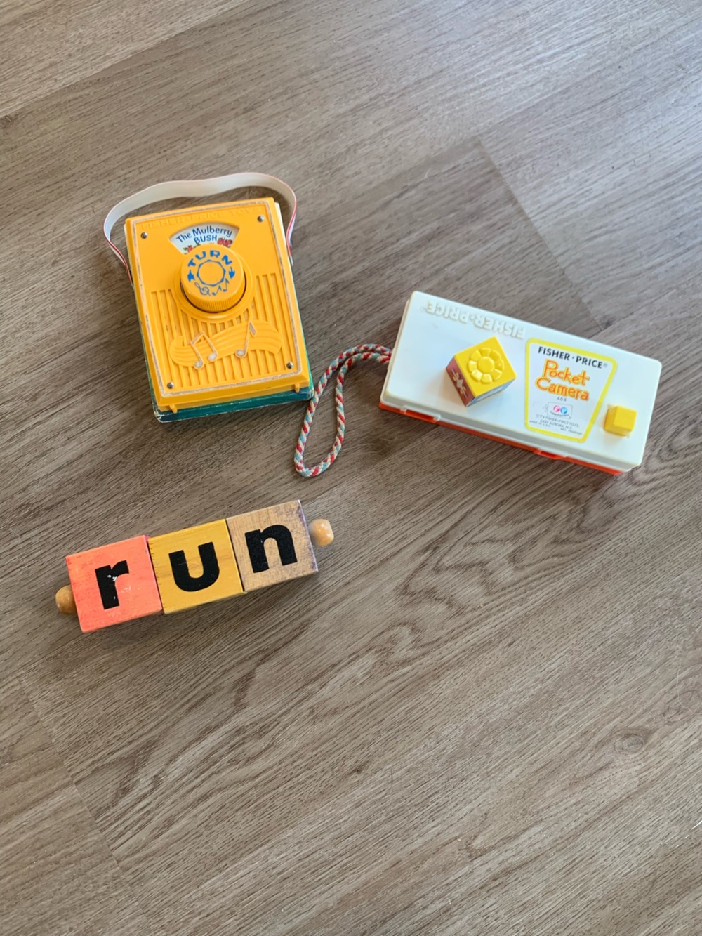 Vintage Toys Fisher Price Picket Radio Fisher Price Camera Spelling Wood Blocks